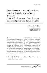 Fecundación in vitro en costa Rica, ejercicio de poder y negación de