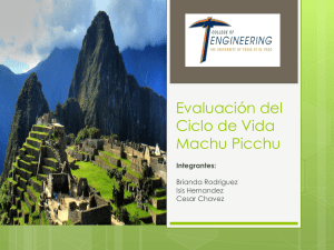 Machu Picchu Life Cycle Analysis Presentation