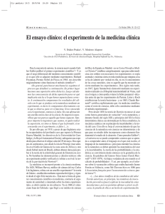 EDITORIAL:El ensayo clínico: el experimento de la medicina clínica
