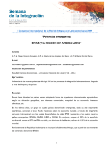 “Potencias emergentes: BRICS y su relación con América Latina”