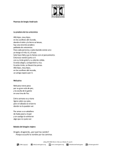 Poemas de Sergio Andricaín La pradera de los unicornios Allá lejos