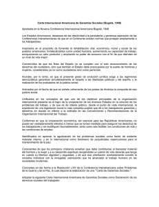 Carta Internacional Americana de Garantías Sociales (Bogotá, 1948