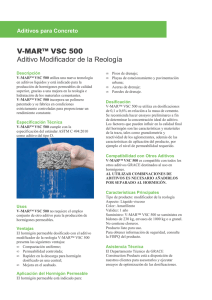 V-MAR™ VSC 500 Aditivo Modificador de la Reología