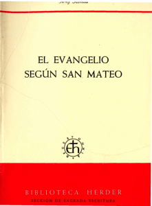 El evangelio según san Mateo