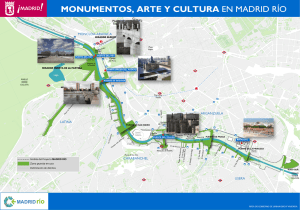 Plano de los monumentos, arte y cultura en Madrid Río