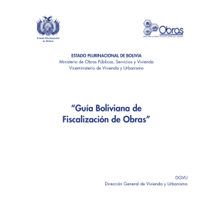 Guía Boliviana de Fiscalización de Obras