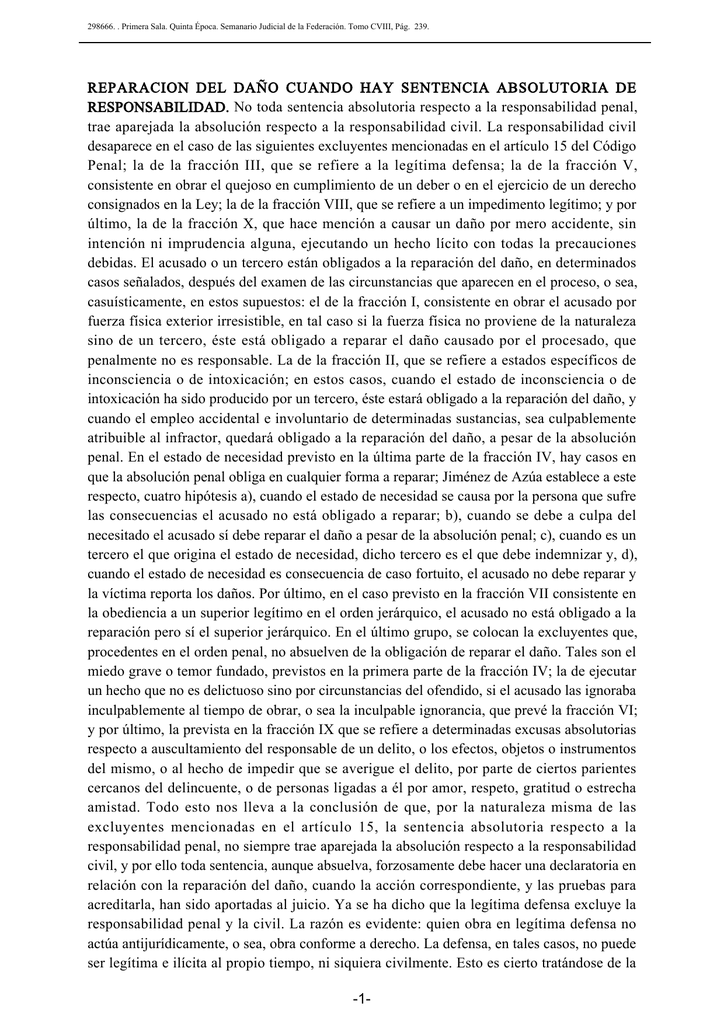 REPARACION DEL DA O CUANDO HAY SENTENCIA REPARACION DEL DA O CUANDO HAY SENTENCIA
