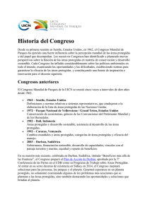 Historia del Congreso - IUCN World Parks Congress