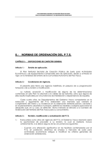 8.- NORMAS DE ORDENACIÓN DEL P.T.S.
