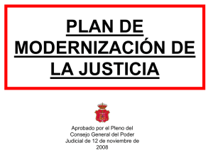 PLAN DE MODERNIZACIÓN DE LA JUSTICIA
