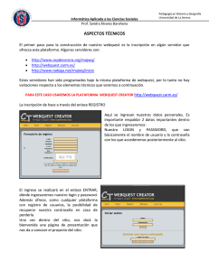 aspectos técnicos - Webquest Creator