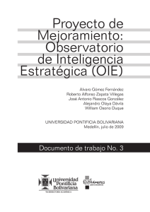 Observatorio de Inteligencia Estratégica (OIE)