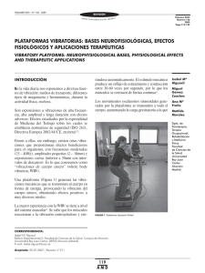 plataformas vibratorias: bases neurofisiológicas, efectos fisiológicos