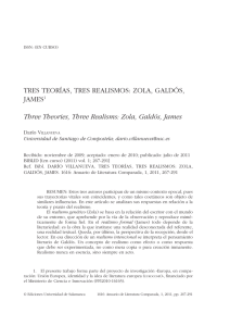 Tres teorías, tres realismos: Zola, Galdós, James = Three Theories