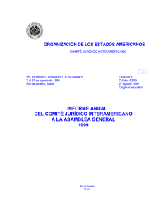 informe anual del comité jurídico interamericano a la asamblea