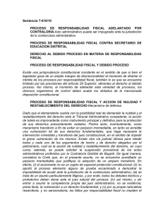 Sentencia T-610/10 PROCESO DE RESPONSABILIDAD FISCAL