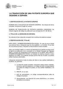 TPEDEX1 - Oficina Española de Patentes y Marcas