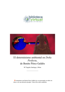 El determinismo ambiental en Doña Perfecta, de Benito Pérez Galdós