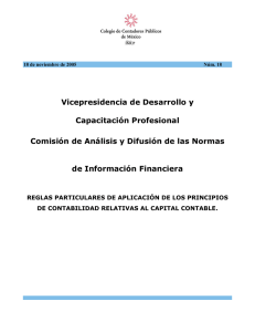 Reglas particulares de aplicación de los principios de contabilidad