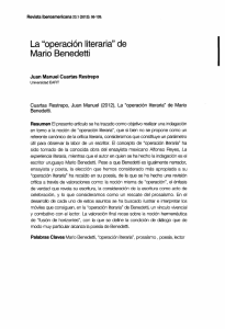 La “operación literaria" de Mario Benedetti - S