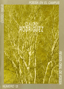 Claudio Rodríguez. Poesía en el Campus, 13 (curso 1990