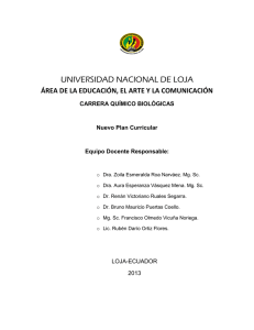 Curriculum - Universidad Nacional de Loja