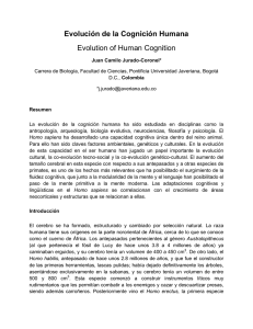 Evolución de la Cognición Humana Evolution of Human Cognition