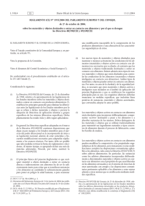 Reglamento (CE) No. 1935/2004