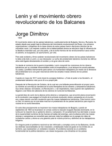Lenin y el movimiento obrero revolucionario de los Balcanes Jorge