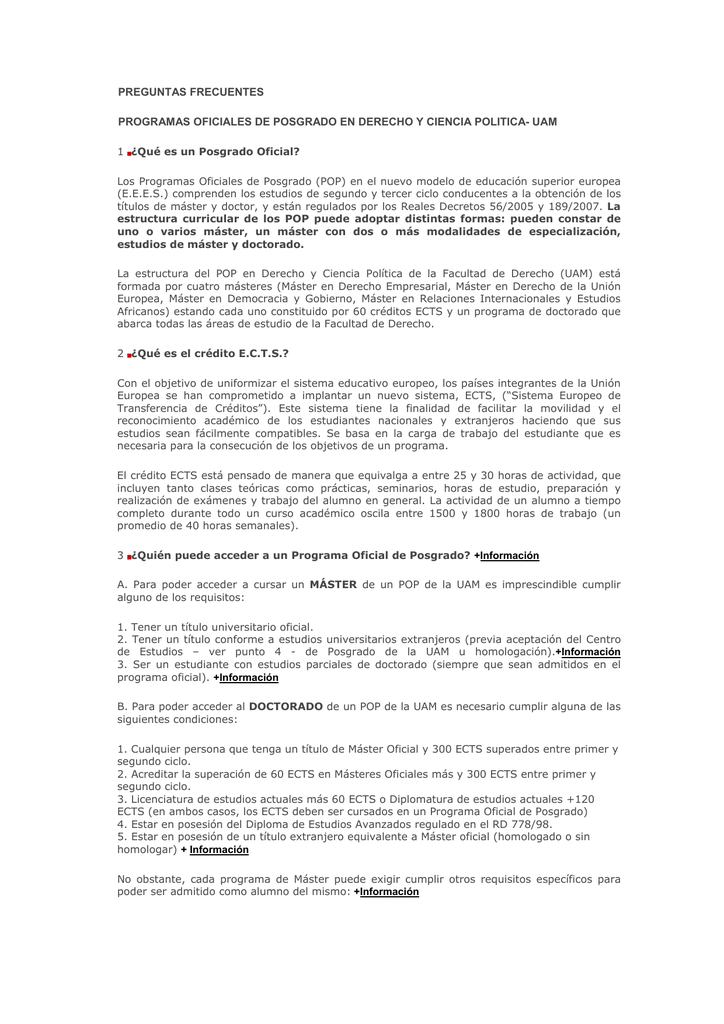 Que son los creditos ects en estudios universitarios