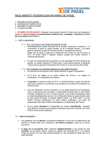Reglamento Federación Navarra de Pádel en PDF