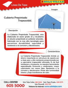 Linea De Tejas Cubierta Prepintada Trapezoidal.