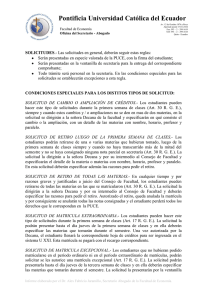 Manual de Solicitudes - Pontificia Universidad Católica del Ecuador