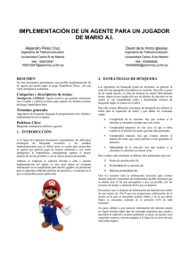 implementación de un agente para un jugador de mario ai