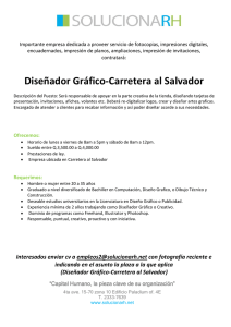 Diseñador Gráfico-Carretera al Salvador