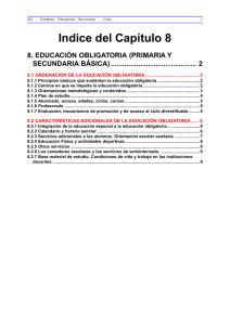 8. Educación Obligatoria (Primaria y Secundaria Básica)