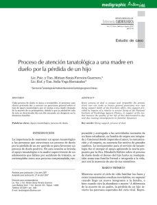 Proceso de atenci&oacute;n tanatol&oacute;gica a una madre en duelo por la