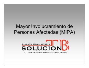 Mayor Involucramiento de Personas Afectadas (MIPA)
