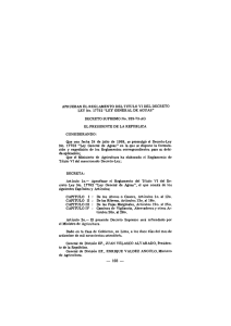 APRUEBAN EL REGLAMENTO DEL TITULO VI DEL DECRETO