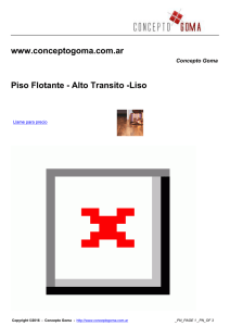 www.conceptogoma.com.ar Piso Flotante - Alto Transito -Liso