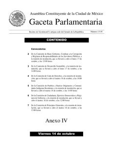 Anexo IV - Gaceta Parlamentaria, Cámara de Diputados