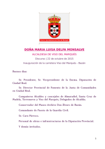 Archivo que contiene el discurso de doña María Luisa Delfa