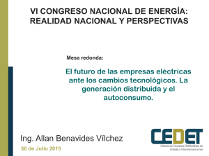 Sr. Allan Benavides, Representante de las Distribuidoras Eléctricas.
