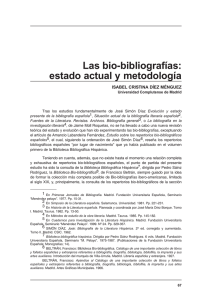Las bio-bibliografías: estado actual y metodología