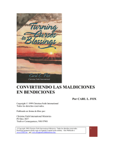 CONVIRTIENDO LAS MALDICIONES EN BENDICIONES