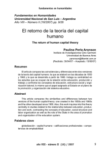 El retorno de la teoría del capital humano