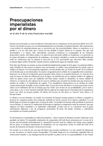 Preocupaciones imperialistas por el dinero