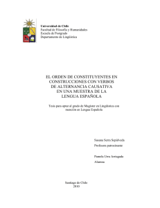 EL ORDEN DE CONSTITUYENTES EN CONSTRUCCIONES CON