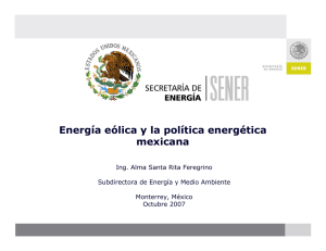 Energía eólica y la política energética mexicana