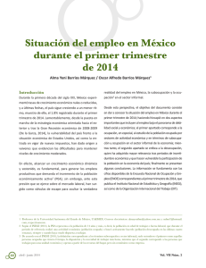 Situación del empleo en México durante el primer trimestre de 2014